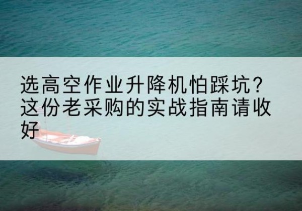 彭水高空作业升降机厂家推荐-选高空作业升降机怕踩坑？这份老采购的实战指南请收好